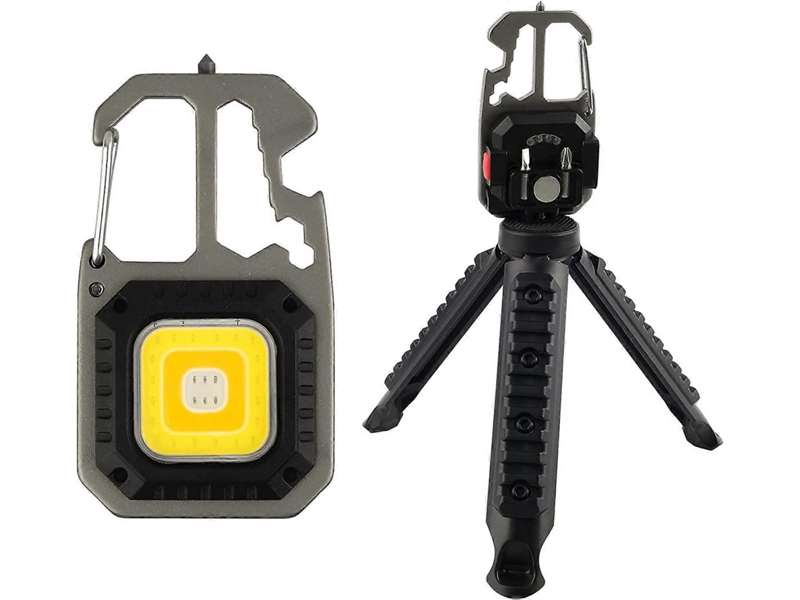 Omni-linterna Portátil Mini 7 Modos Llavero Impermeable Recargable Con Abrebotellas Base Magnética Trípode Para Campamento