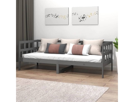 Sofá cama VIDAXL Gris Madera (193.5x86x68.5 cm)