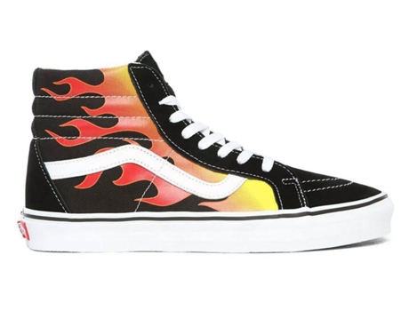 Zapatillas VANS Sk8 Hi Reissue Flame Hombre (39 - Negro)