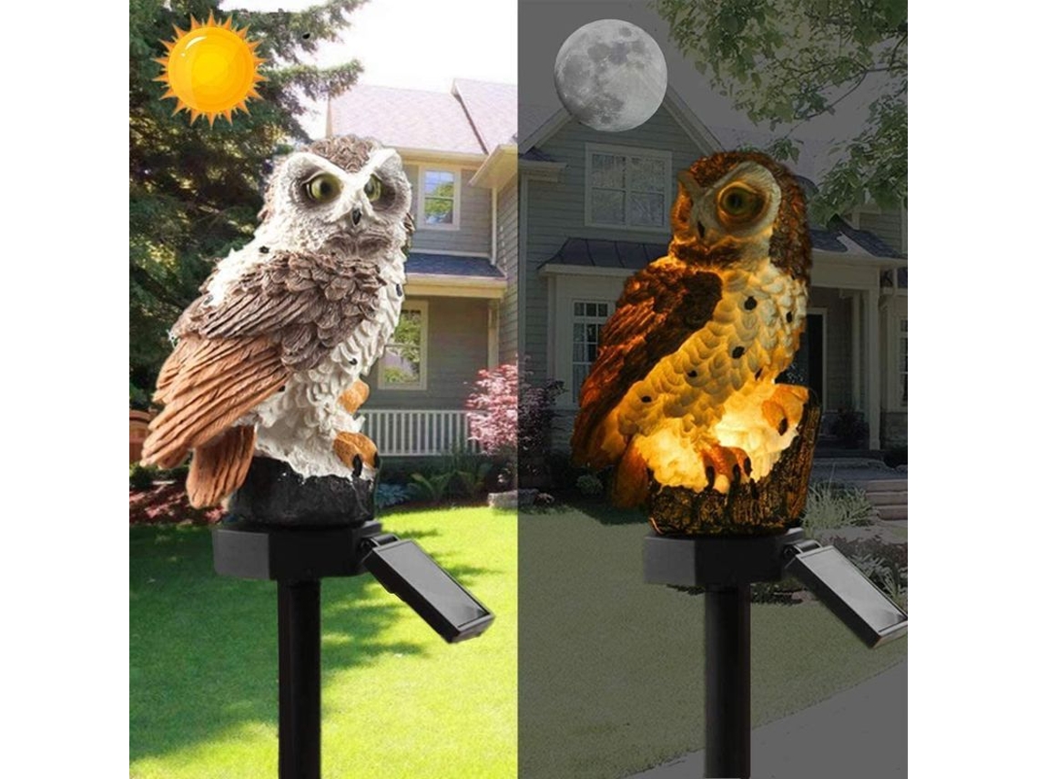 Lámpara Solar De Jardín Con Forma De Búho Ornamental, Led, Resistente Al Agua, Para Jardín Y Césped.