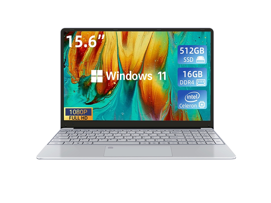 Huella VANWIN digital desbloqueado Portátil 15.6'' Intel Celeron N5095 2.9Ghz Ram: 16 Gb 512 Gb Ssd Ratón WUXIAN