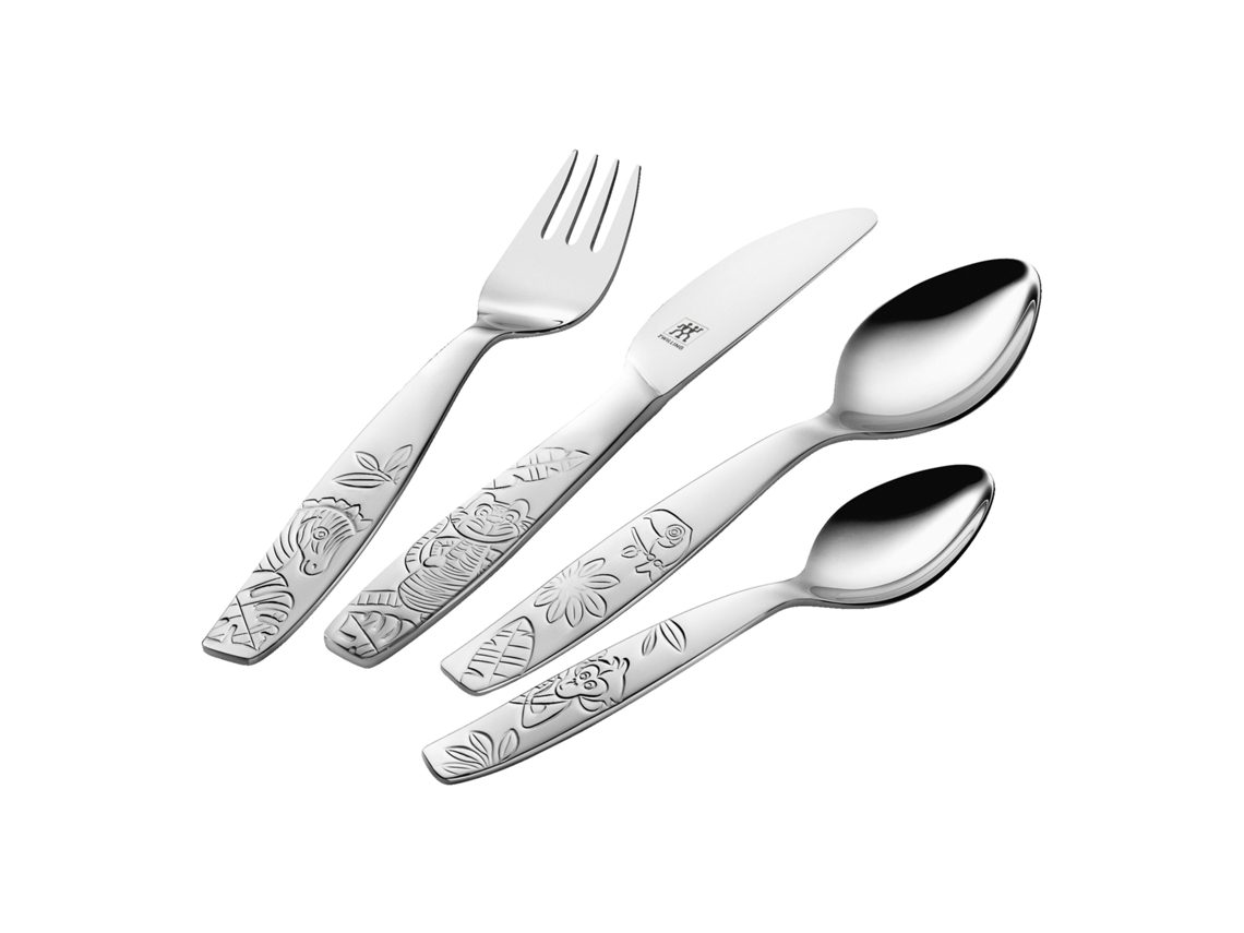 Jungle Cubertería infantil 4-pzs, satinado ZWILLING