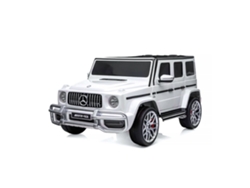 Suv Eléctrico Infantil Mercedes Amg G63 2 Plazas Con Asientos De Cuero Y Ruedas Eva - White