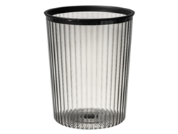 Bote De Basura Transparente De Gran Capacidad Con Diseño De Aro De Presión, Moderno Cubo De Basura Transparente Para Cocina Y Baño