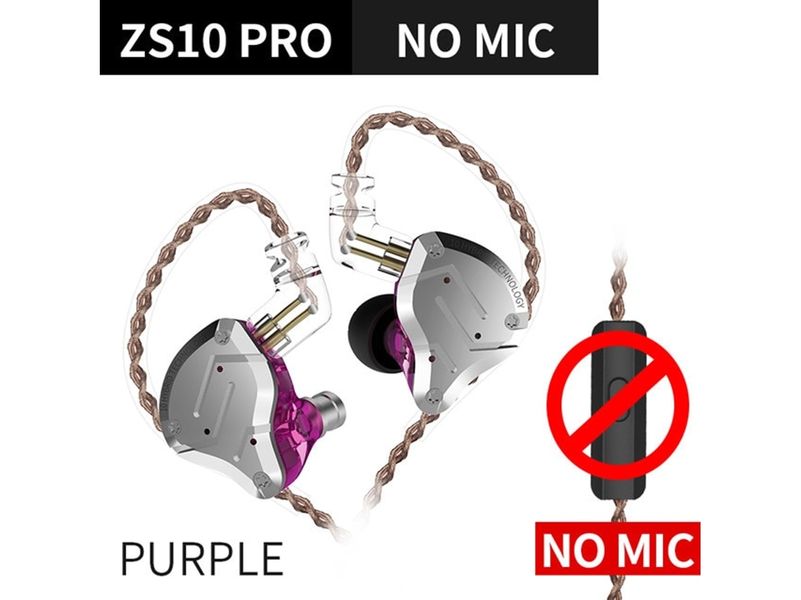 Auriculares metálicos de alta fidelidad SZSMART KZ Zs10 Pro 4Ba + 1Dd
