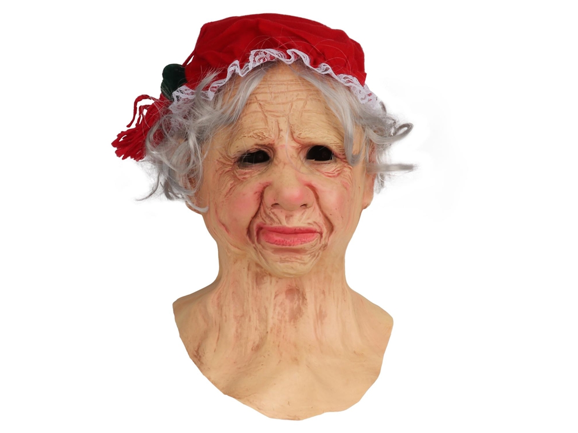 Tocado De Abuela, Decoración Navideña De Látex Suave, Regalo Para Fiestas Y Cosplay Para Adultos.
