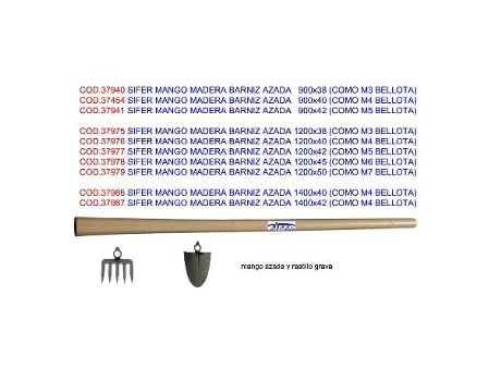 Sifer mango madera barniz azada 1400x40 (como m4 bellota)