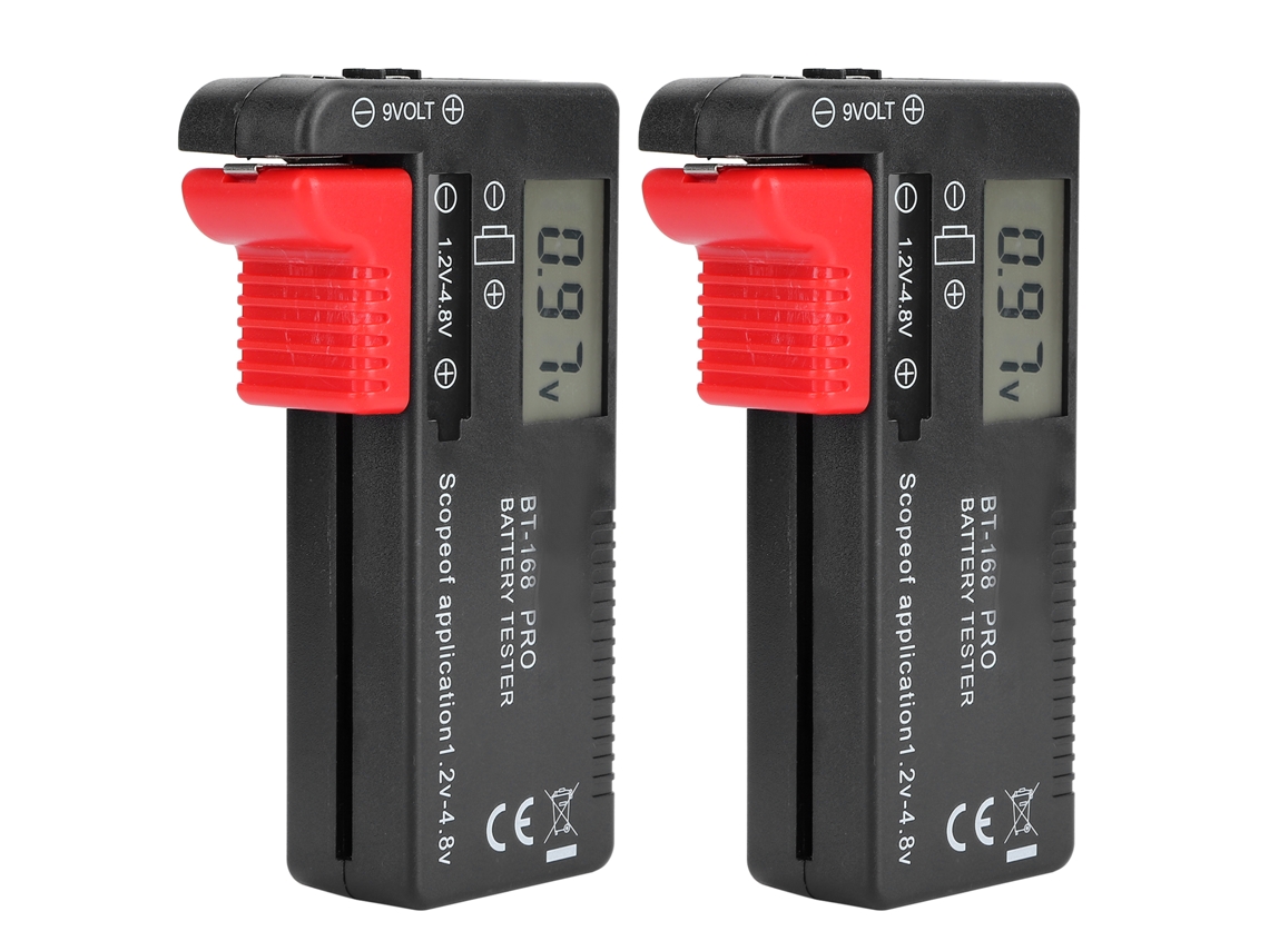 Comprobador Digital De Capacidad Y Voltaje De Baterías, Herramienta De Prueba Para Baterías De 1,5 V Y 9 V.