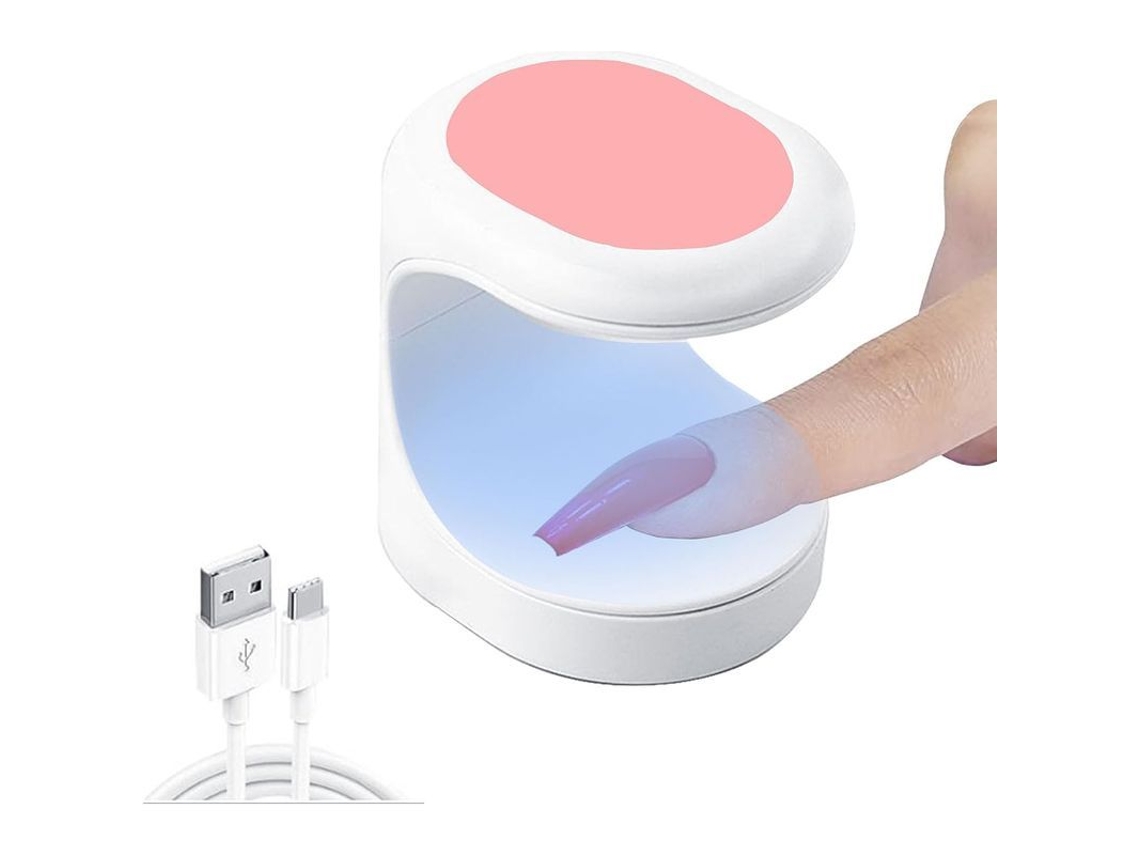 Lámpara Uv Portátil Para Uñas, Lámpara Led Uv Profesional Para Un Secado Rápido De Uñas De Gel, Ideal Para El Hogar O Para Viajar (rosa).