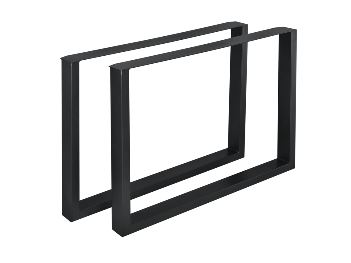 Juego de 2 Patas de Mesa [EN.CASA] Makers (Acero - 100 x 72 cm - Negro)