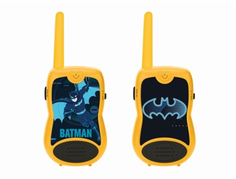 Walkie Talkie LEXIBOOK Portapilas Batman 2 Canales Negro/Amarillo Tw12Bat11 (Edad Mínima Recomendada: 3 años)
