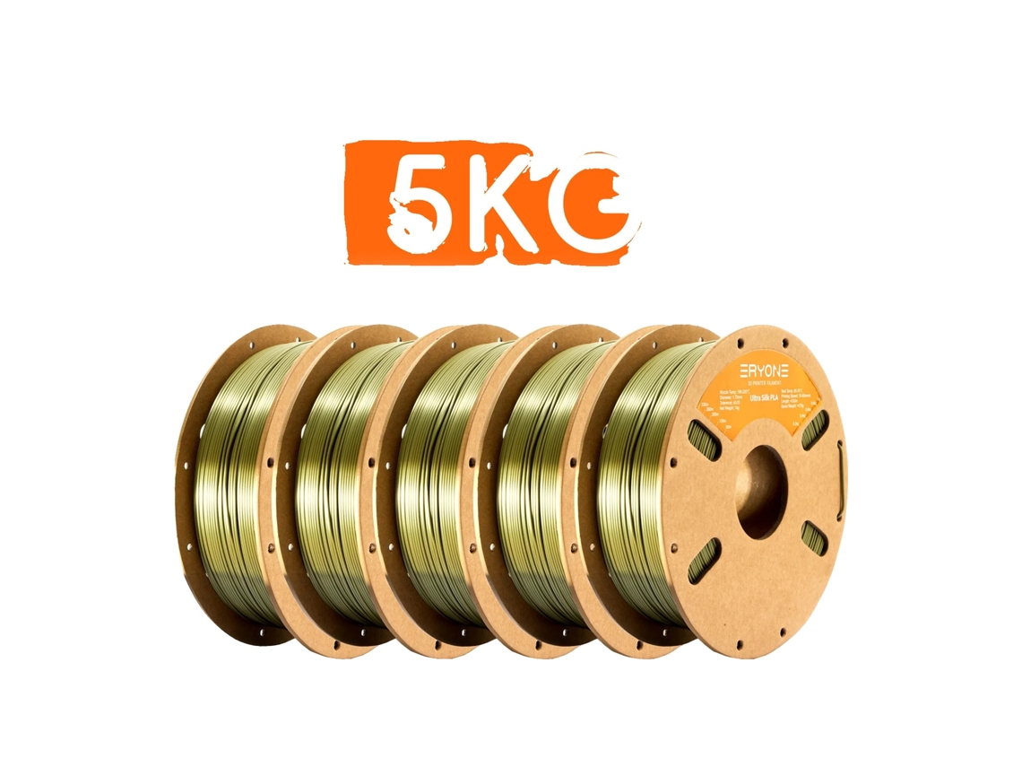 Filamento para impresión 3D, material PLA, acabado brillante, color bronce - 5 kg