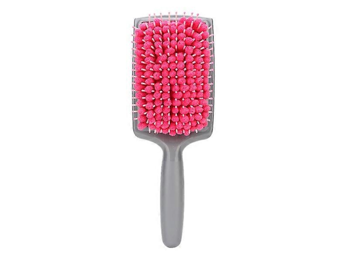 Toalla antiestática para el cabello con colchón de aire absorbente de agua, secado rápido y cepillo de masaje Nostalgia88 (rosa)