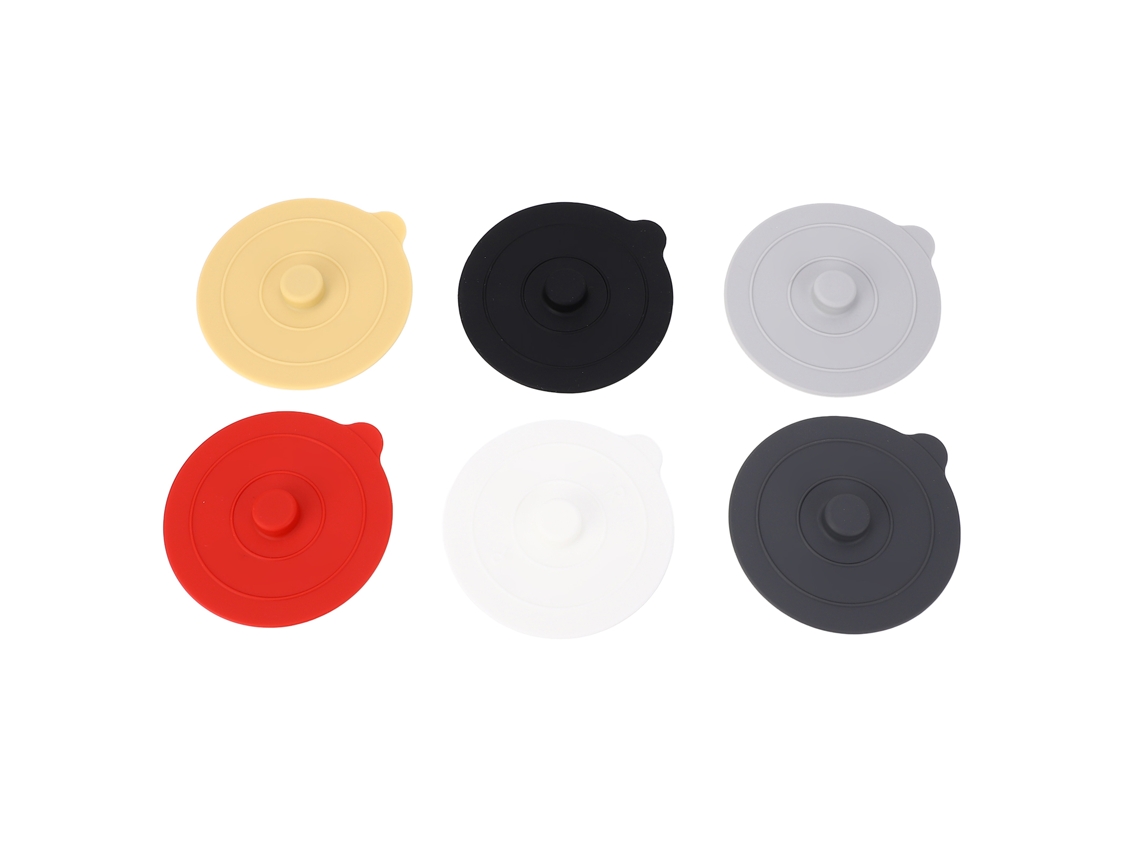 6 Tapas Redondas Universales De Silicona Para Vasos, A Prueba De Polvo, 9,5 Cm, Rojo, Amarillo, Negro, Blanco, Gris Oscuro, Gris Claro.