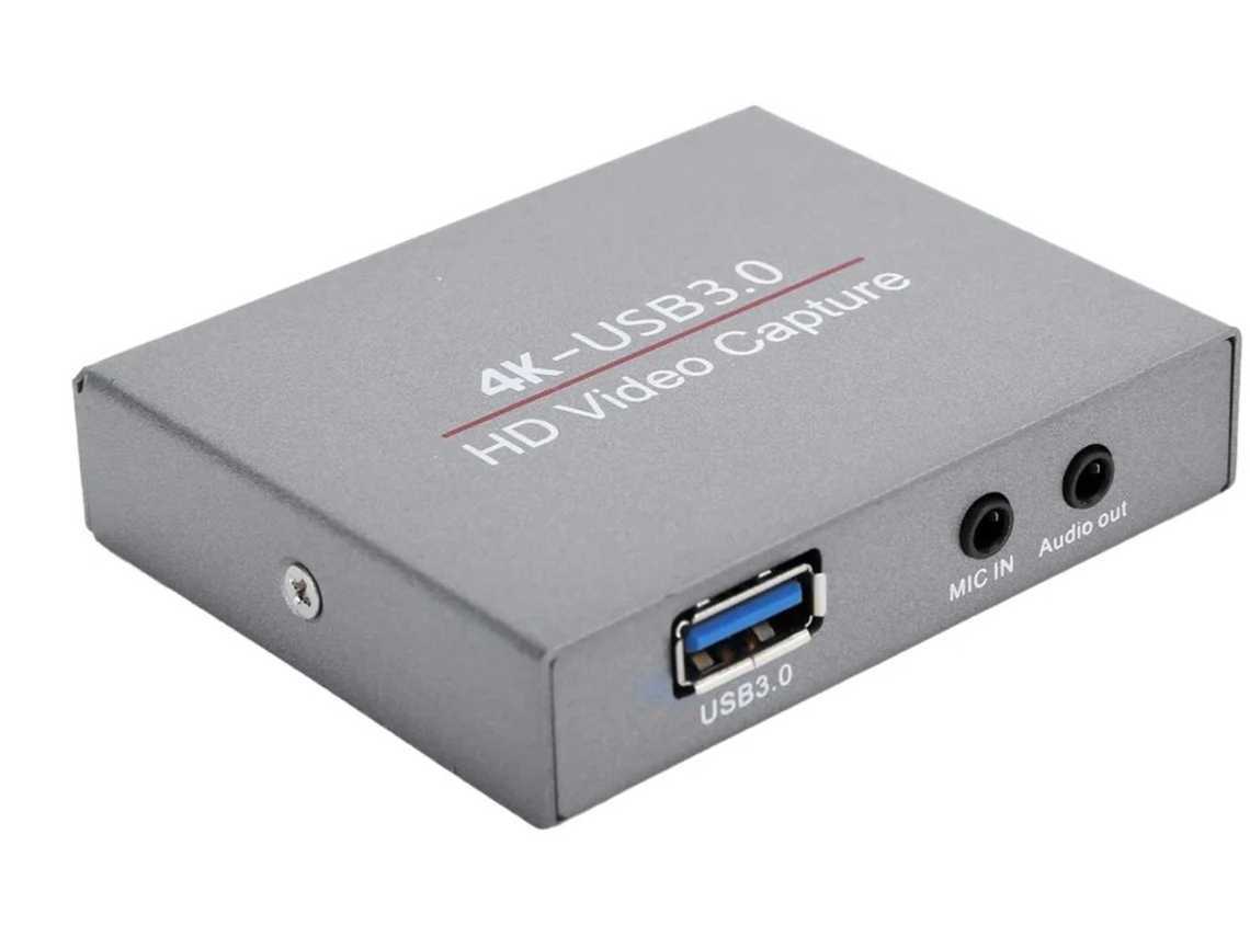 Tarjeta de captura de vídeo Yizhood Hdmi Usb 3.0 4K negra