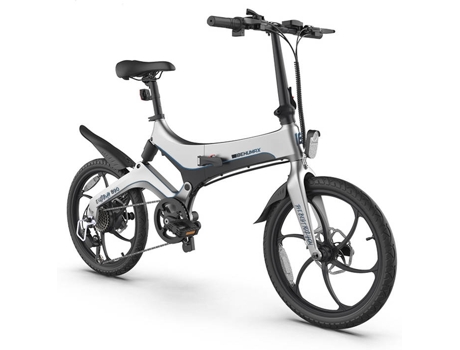 Bicicleta Behumax Eurban 890 blanco autonomía 35 km velocidad 25