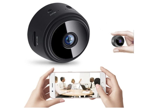 Pequeña Cámara Oculta con Audio Cámara de Habitación Secreta Mini Cámara Espía Video de Seguridad para El Hogar, Negro CHRONUS
