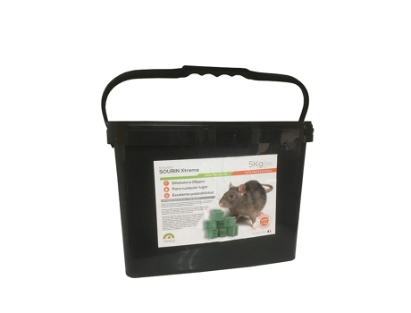 Sourin Xtreme Frap Bloco Rodenticida Blocos 5 kg Uso Profissional Blocos Difetialona 20 Gr VESTA