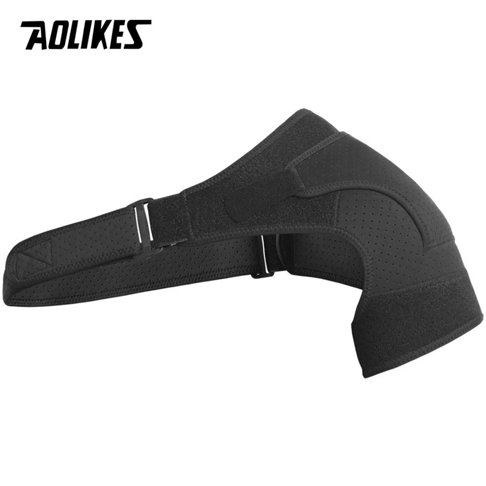 Soporte ajustable para el hombro con almohadillas de presión para prevenir lesiones y dolor.