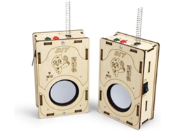 Conjunto De Walkie-talkies De Madera De 2 Piezas Para Armar, De Largo Alcance, Para El Aprendizaje Electrónico.