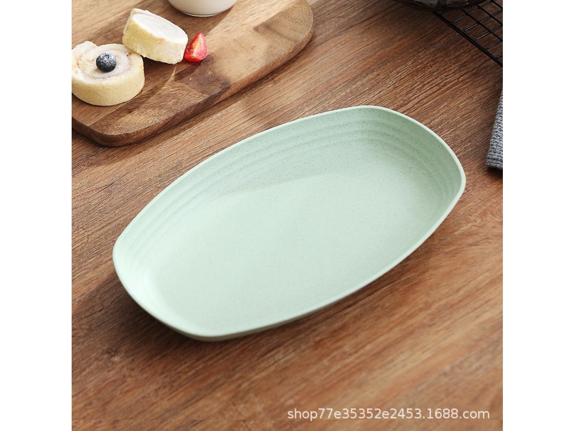 2026-41442-plato De Paja De Trigo De 11 Pulgadas Seguro Para Microondas Biodegradable Reutilizable Ecológico Sin Bpa Liviano