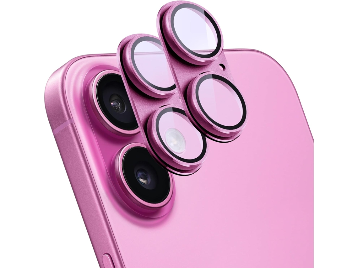 Protector de pantalla Yuysan para iPhone 16/16 Plus, cristal templado + aleación (plateado)
