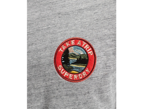 Camiseta para Hombre SUPERDRY (2XL - Algodón - Gris)