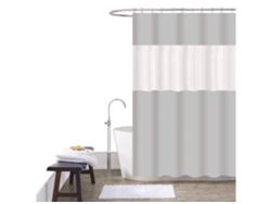Cortina Bod Home Duche Patchwork Cinzo Poliéster Multicolor (180x180cm)