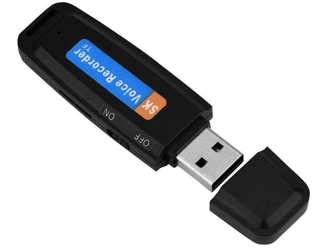 USB Pen Flash Disk Reproductor de audio digital Grabadora de voznegro BISBISOUS