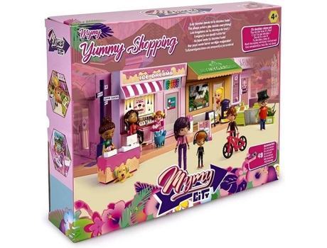 Muñeca MYMY CITY Famosa Yummy Shopping Set de tiendas (Edad Mínima: 3 años)
