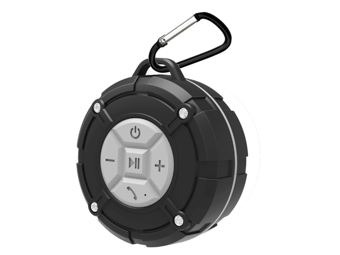 Altavoz de ducha Yemaesre con Bluetooth 5.0, resistente al agua IPX7, radio para baño, color negro