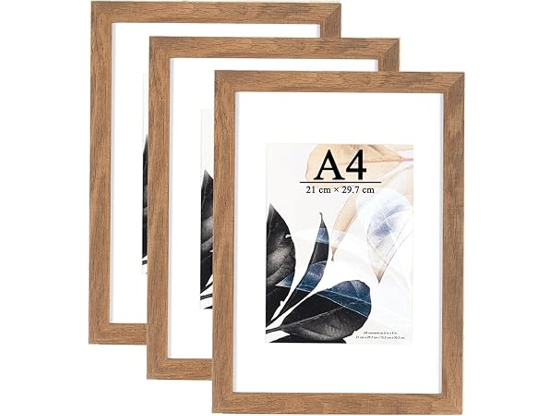 Juego De 3 Marcos Acrílicos Tamaño A4 Para Pósteres Y Fotos, De 21 X 30 Cm, Con Diseño Ergonómico Apto Para El Uso Diario.