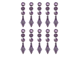 Rebe-10pcs Prismas De Cristal Para Lámpara Colgante, Acrílico Con Efecto De Reflejo, Decoración Diy Zekai Morado