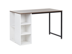 Escritorio BELIANI Dese de Tablero de fibra Madera oscura 120x60x75