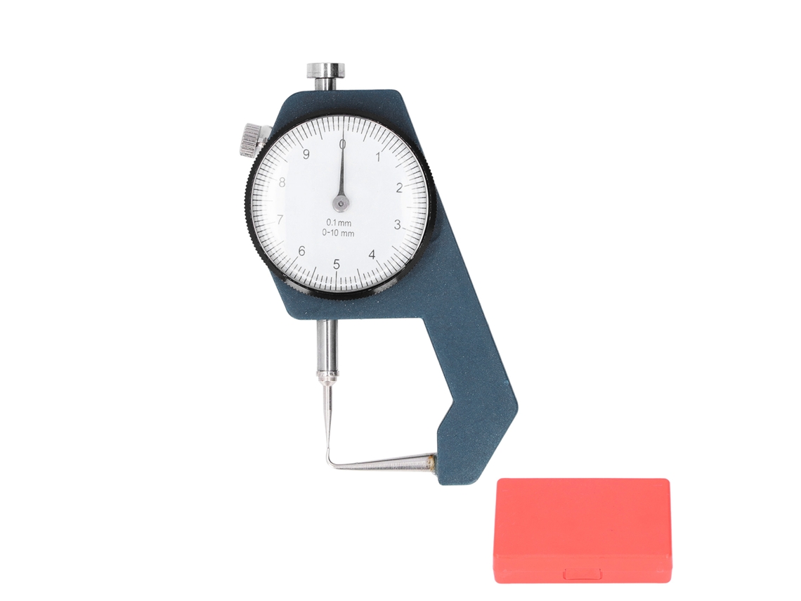 Calibre De Grosor De Dial Con Punta Curva, Rango 0-10mm, Resolución 0.1mm, Herramienta De Medición Redonda