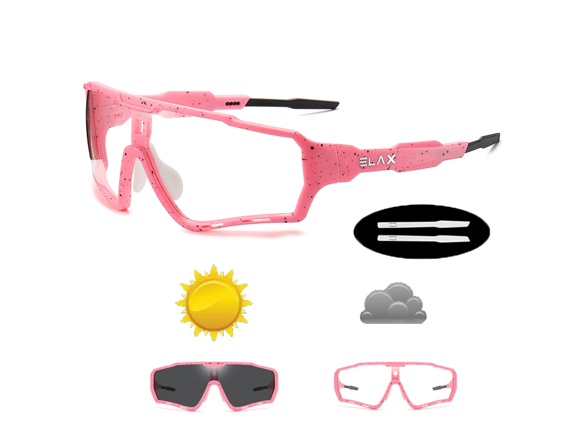 Gafas de ciclismo fotocromáticas polarizadas con protección UV400 en fibra de acetato MDUG (estilo 8)