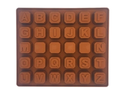 Molde de silicona para letras Az, 26 letras adhesivas, para chocolate helado casero, 1 paquete de chocolate de color