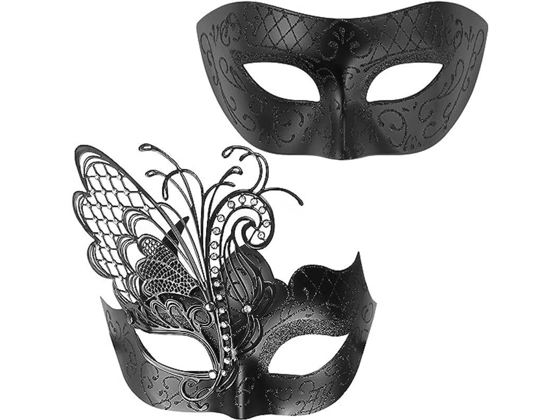 Máscara de mariposa para parejas, fiesta de Halloween, carnaval, baile de graduación, accesorio de máscara veneciana