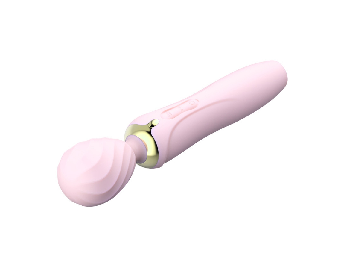 Vibrador De 2 Cabezas Con 7 Vibraciones Y 3 Empujes Para Mujer (rosa)