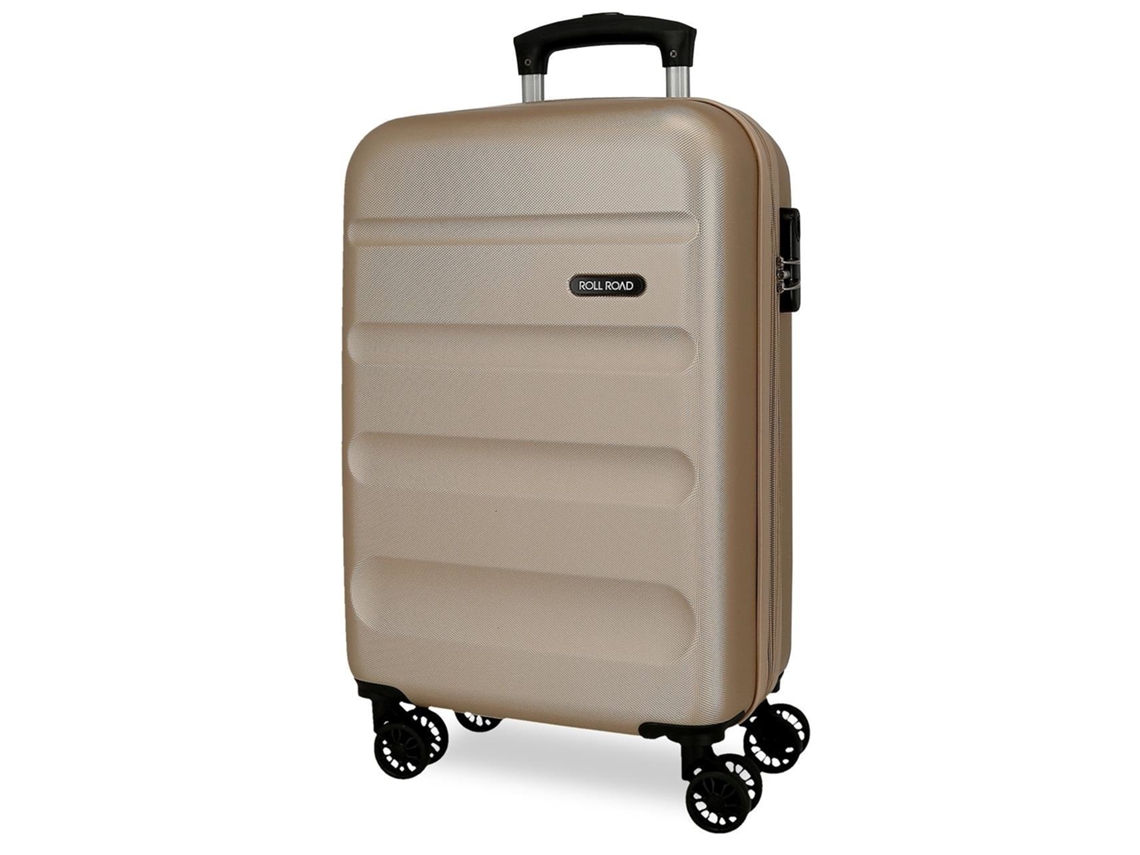 Maleta de cabina extensible ROLL ROAD Flex Champán (38x55x20+5cm - 35L)