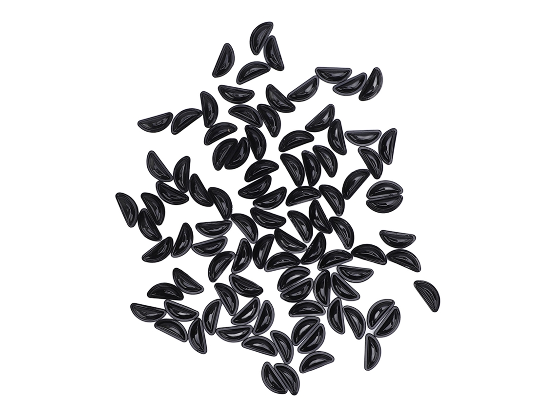 2026 50 Pares Tapones Nasais de Silicone para Óculos Antideslizantes Almofada de Ar Confortável Peças Nasais para Óculos de Sol Preto
