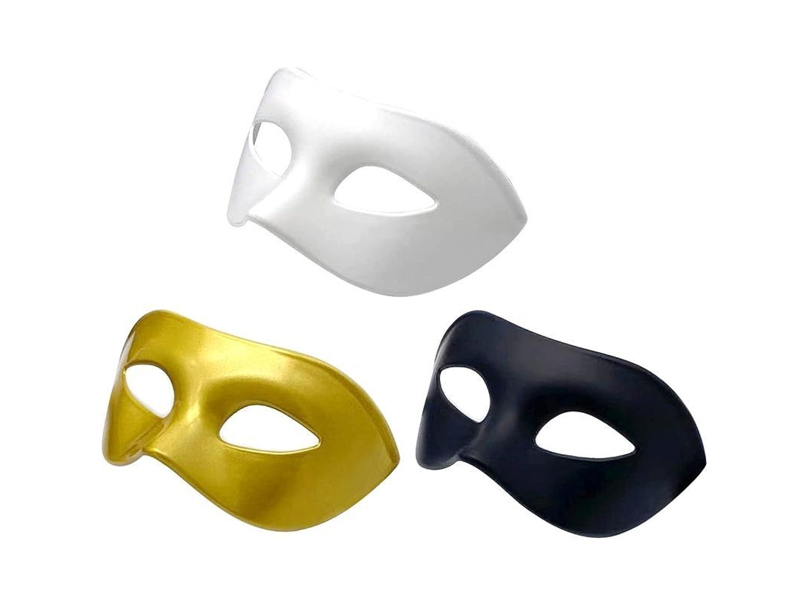 3 Máscaras Negras De Halloween Para Fiestas, Estilo Veneciano Antiguo, De Media Cara, Para Disfraces.