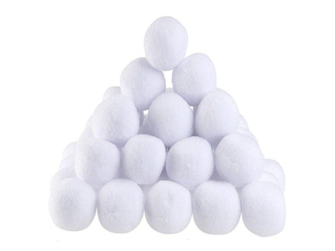 50 Bolas De Nieve Artificiales De 7 Cm Para Niños Y Adultos, Para Jugar En Interiores Y Exteriores, Juego De Navidad, Seguro.