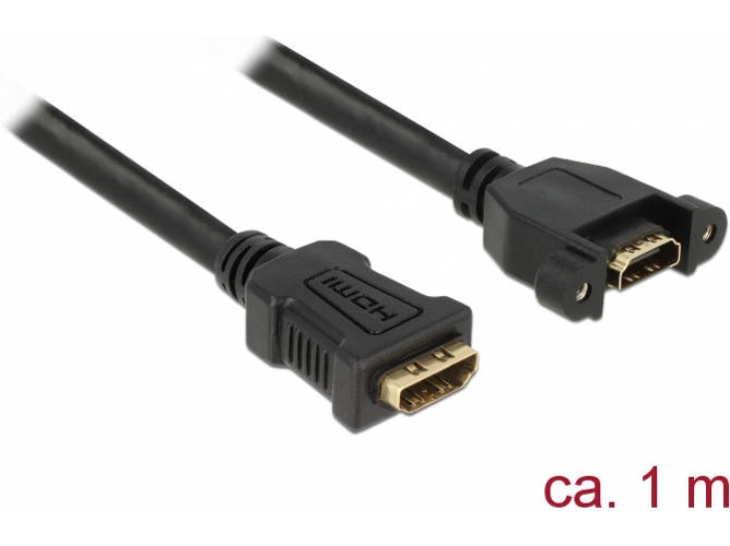 Cable HDMI DELOCK (HDMI - HDMI - 1 m - Negro)