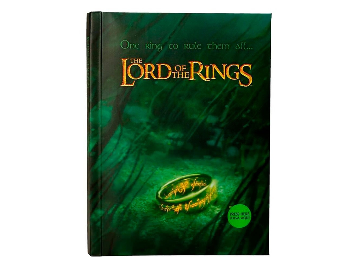 Cuadernos SD TOYS Caderno retroiluminado o senhor dos anéis one ring to rule them