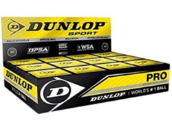 Bola de squash DUNLOP Pro Ponto Amarelo Duplo (Negro - 12 Bolas)