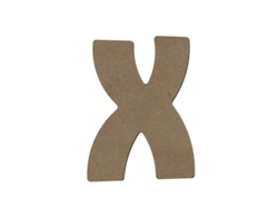 Letra X mayúscula de madera MDF para decoración - 8 cm