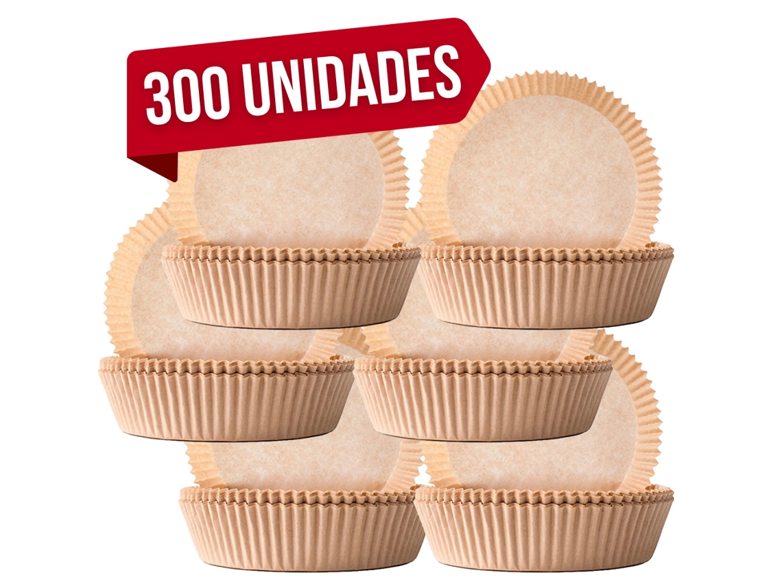 Papel de pergamino KLACK para freidora de aire, Air Fryer, Redondo 300 Unidades 16 x 4.5 cm