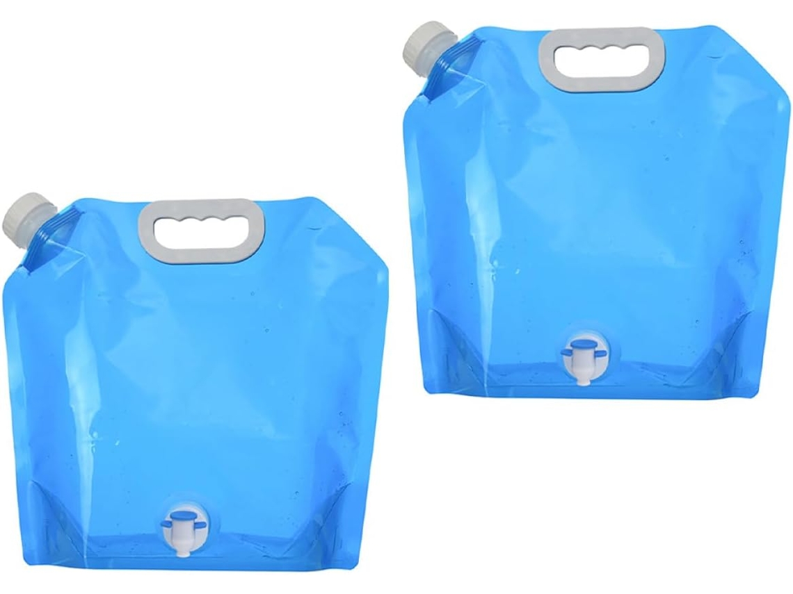 Bolsa De Agua Plegable De 2 Piezas Y 10 Litros Para Acampar Y Hacer Senderismo.