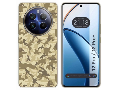 Funda Diseño Sand Camuflaje para Realme 12 Pro 5G / 12 Pro Plus 5G TUMUNDOSMARTPHONE Silicona Multicolor